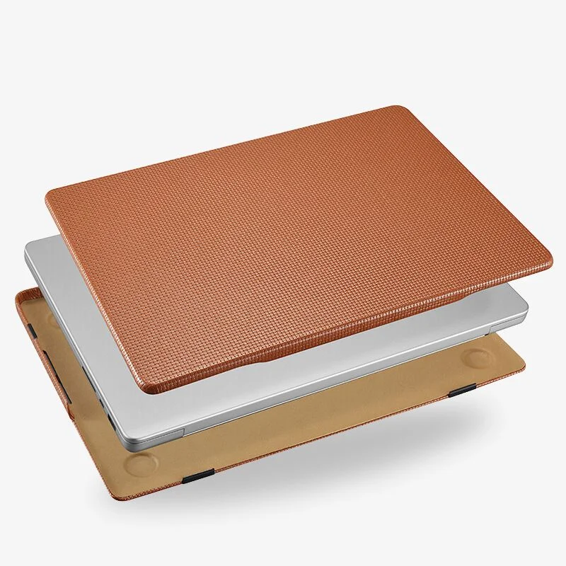MacBook Pro Leather Case 14 16 Inch Textured Slim Shell - Image 4