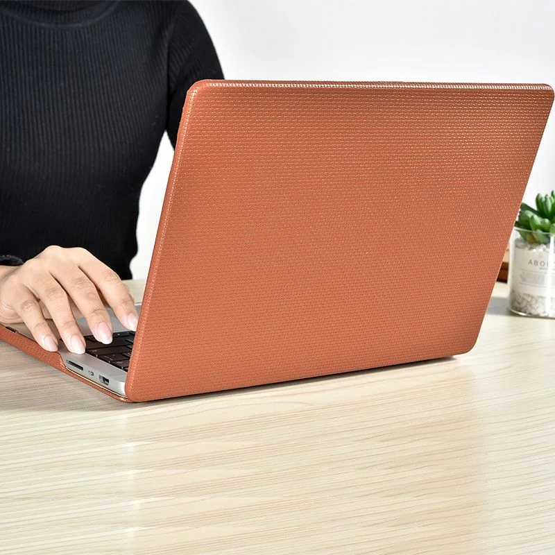 MacBook Pro Leather Case 14 16 Inch Textured Slim Shell - Image 6