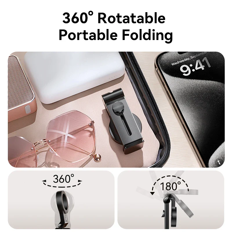 Magnetic Airplane Phone Holder with Accessories - 360° Rotation, Hands-Free Travel Mount for iPhone & Android - Image 4