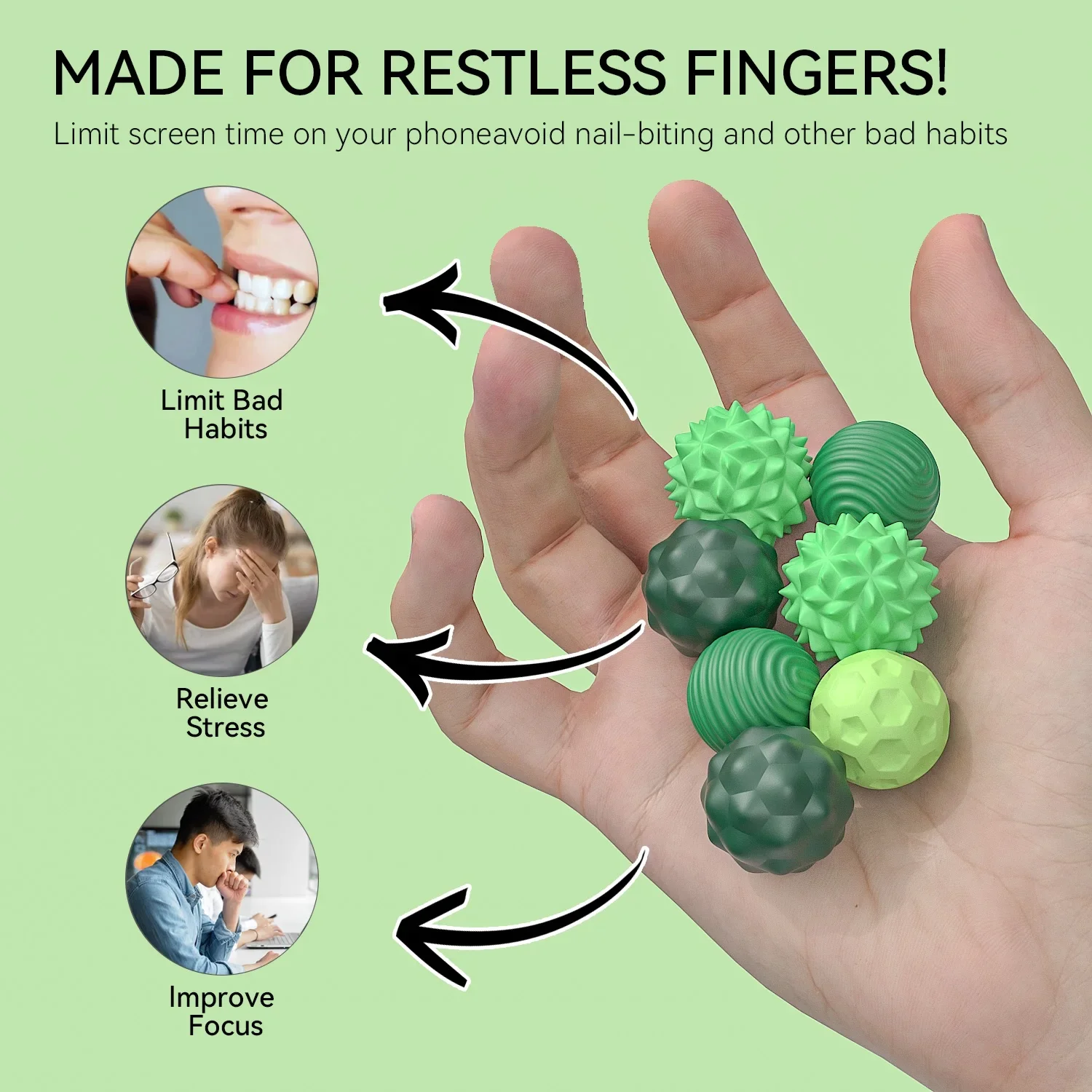 Magnetic Ball Fidget Toy Silicone Sensory Stress Relief - Image 10