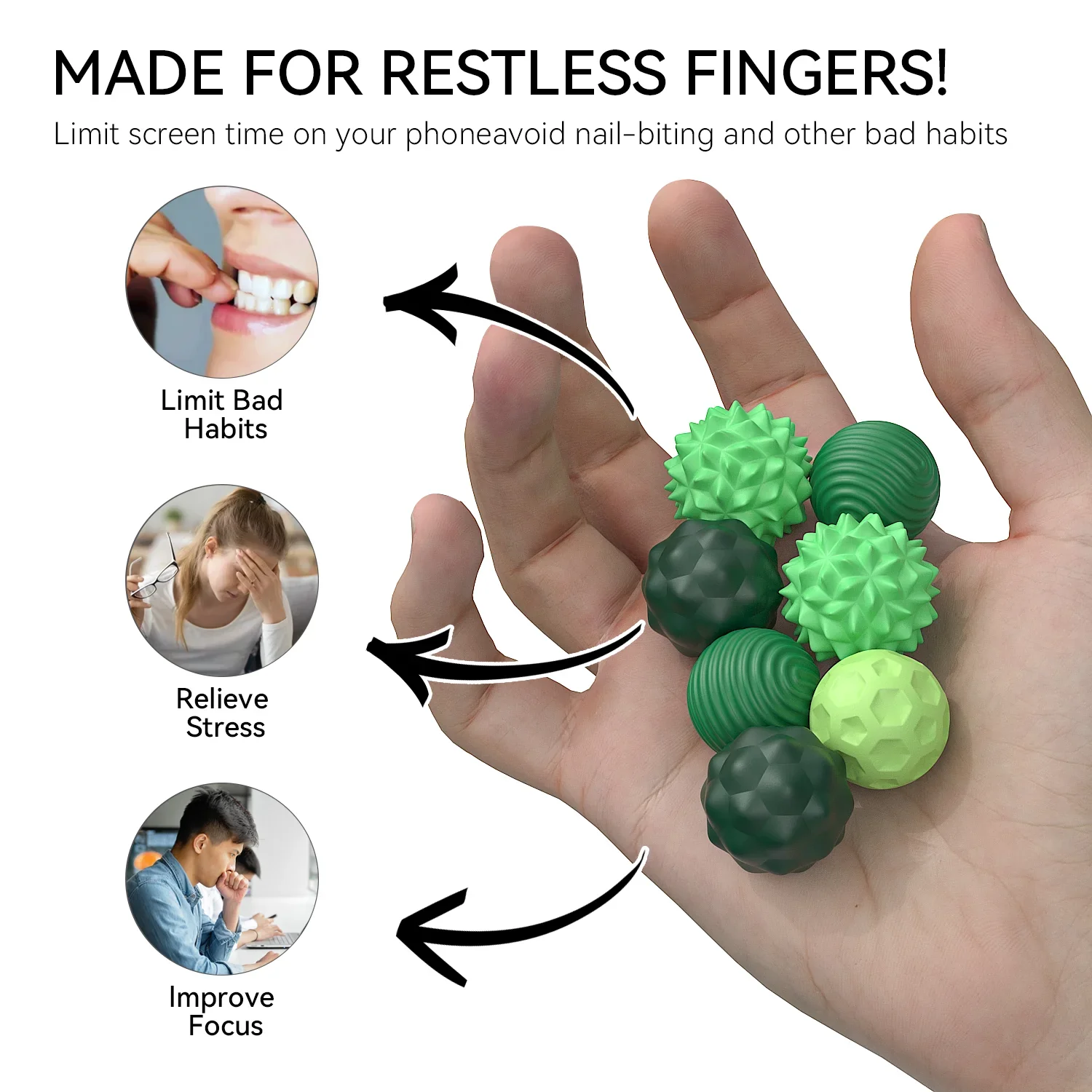 Magnetic Ball Fidget Toy Silicone Sensory Stress Relief - Image 3