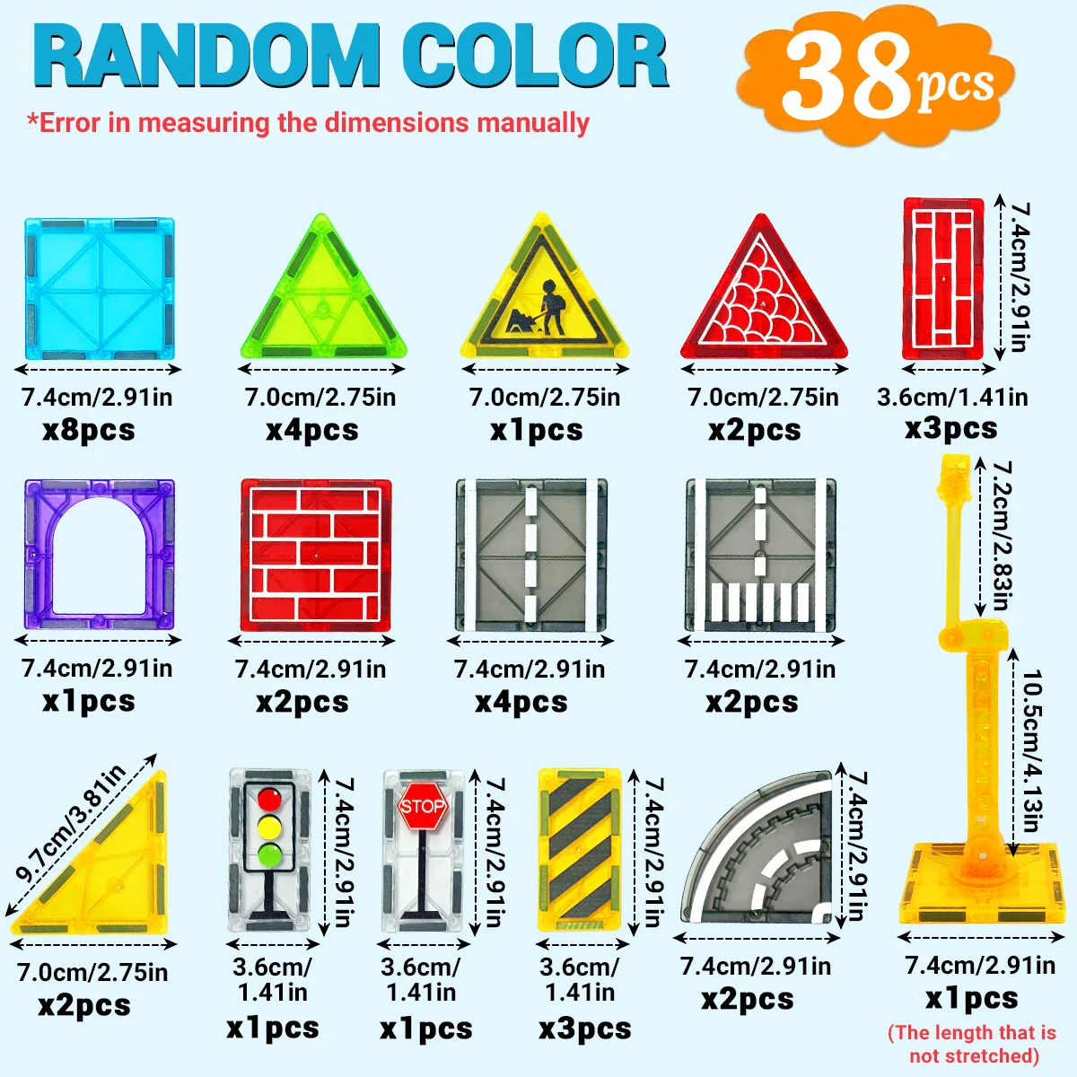Magnetic Building Blocks Road Set with Cars - Fun Construction Toy for Boys & Girls, Ideal Christmas & Birthday Gift for Toddlers - Image 6