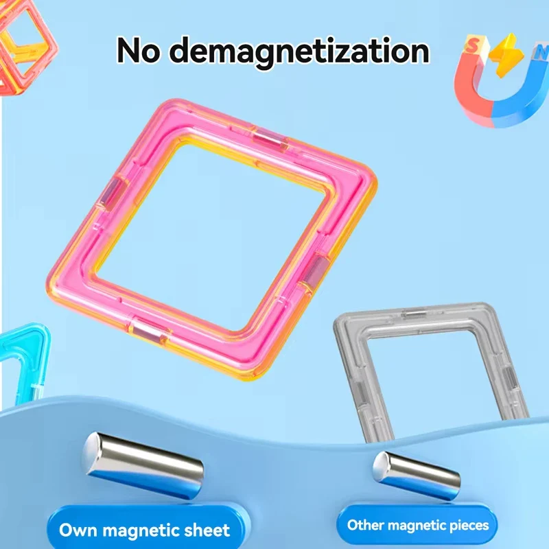 Magnetic Building Blocks Set for Kids, 30-168PCS Educational Magnetic Tiles for Creative Learning and Imaginative Play - Image 5
