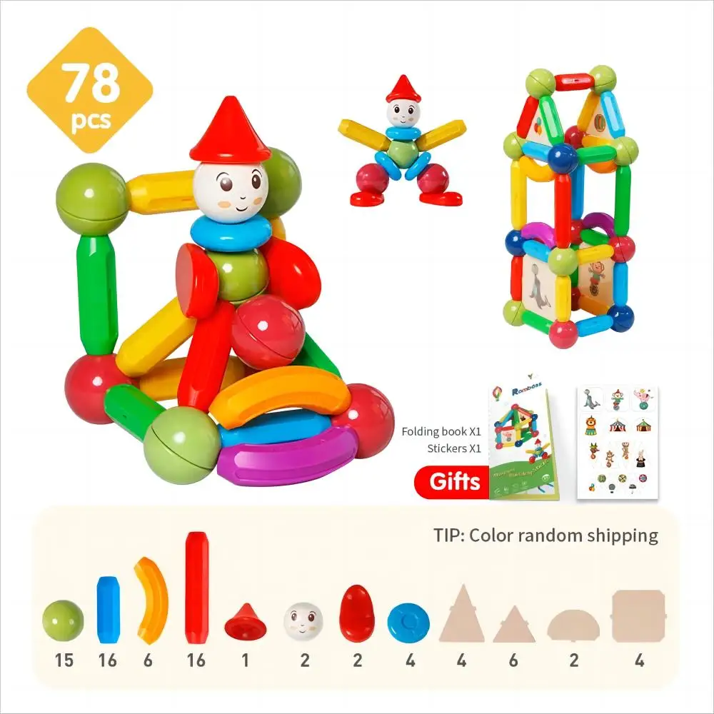 Magnetic Building Blocks Set - Kids Educational Toy with Magic Magnet Sticks & Balls for Creative Play, Ideal Gift for Boys and Girls - Image 10