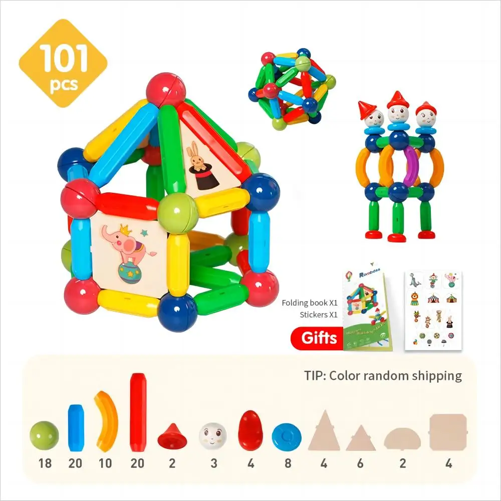 Magnetic Building Blocks Set - Kids Educational Toy with Magic Magnet Sticks & Balls for Creative Play, Ideal Gift for Boys and Girls - Image 11