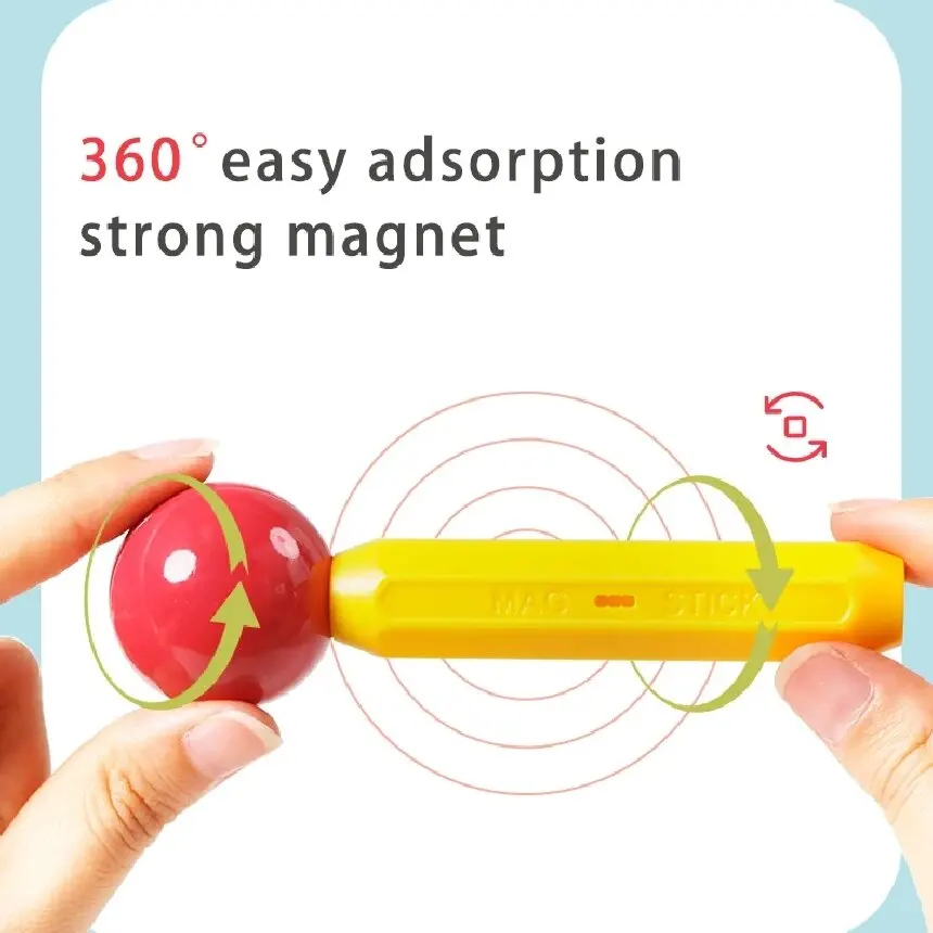Magnetic Building Blocks Set - Kids Educational Toy with Magic Magnet Sticks & Balls for Creative Play, Ideal Gift for Boys and Girls - Image 5