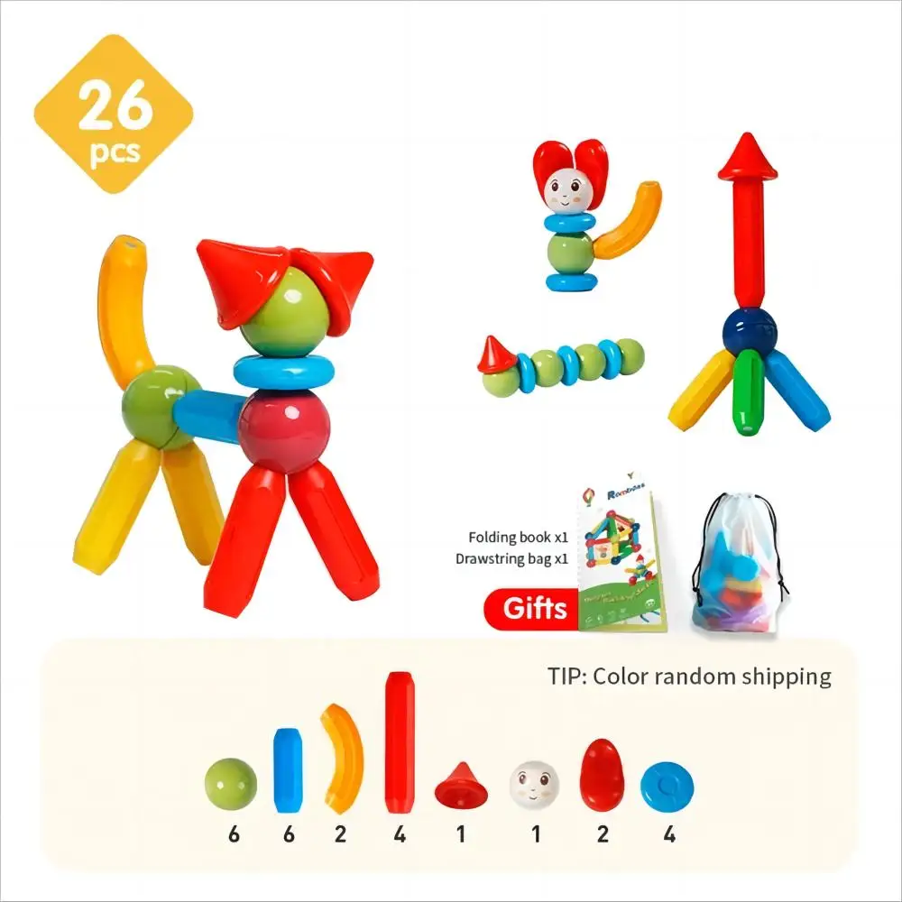 Magnetic Building Blocks Set - Kids Educational Toy with Magic Magnet Sticks & Balls for Creative Play, Ideal Gift for Boys and Girls - Image 8