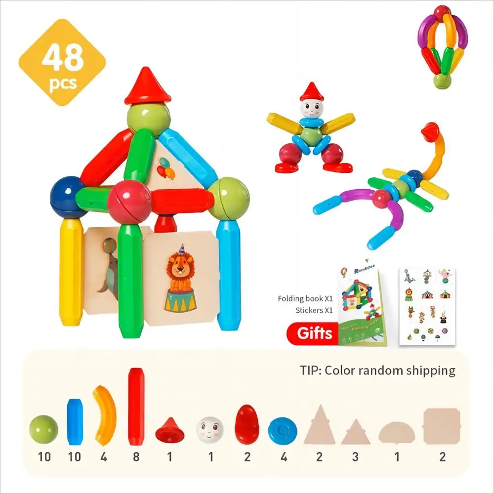 Magnetic Building Blocks Set - Kids Educational Toy with Magic Magnet Sticks & Balls for Creative Play, Ideal Gift for Boys and Girls - Image 9