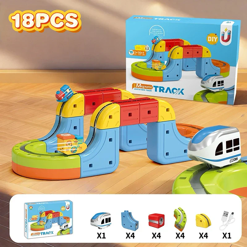 Magnetic Building Set 81 Pieces Track Puzzle With Train STEM Educational Toy Christmas Gift 2025 - Image 9