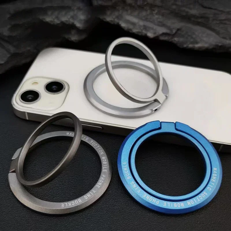 Magnetic iPhone Ring Holder - Foldable Grip Stand & Accessories for Mobile Support - Image 3