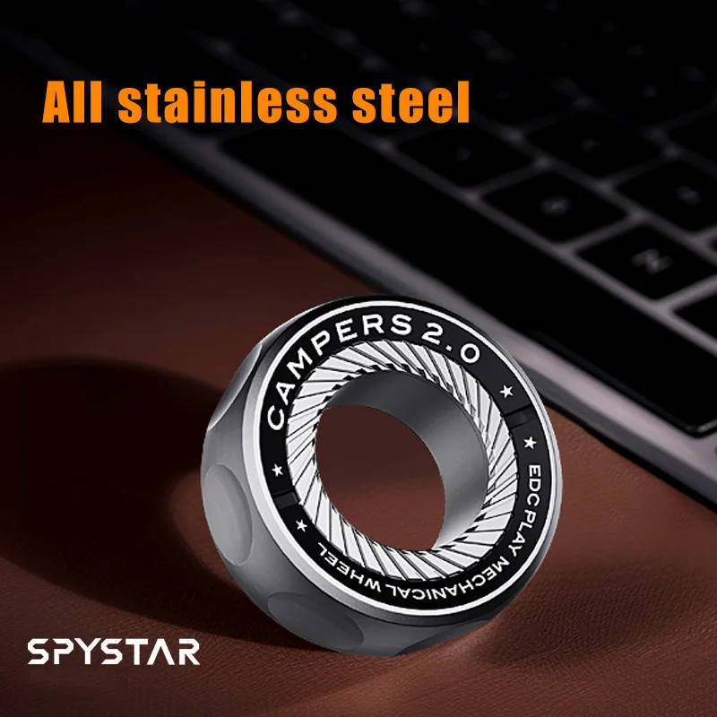 Magnetic Ratchet Fidget Ring Stainless Steel EDC Gift - Image 14