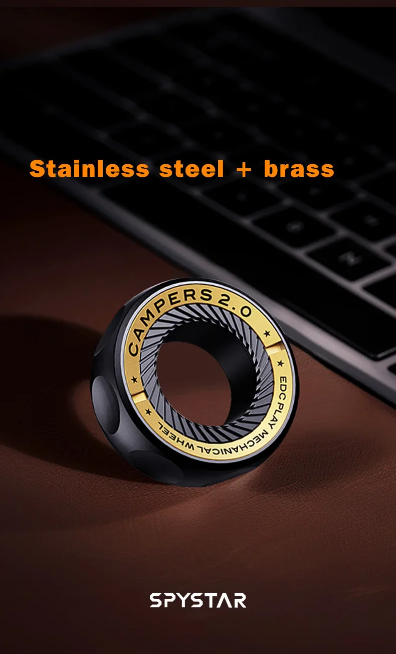 Magnetic Ratchet Fidget Ring Stainless Steel EDC Gift - Image 6