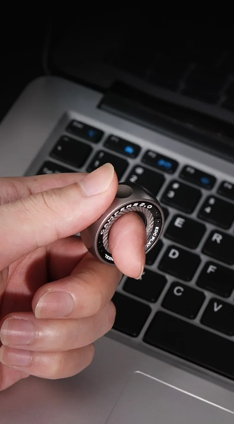 Magnetic Ratchet Fidget Ring Stainless Steel EDC Gift - Image 8
