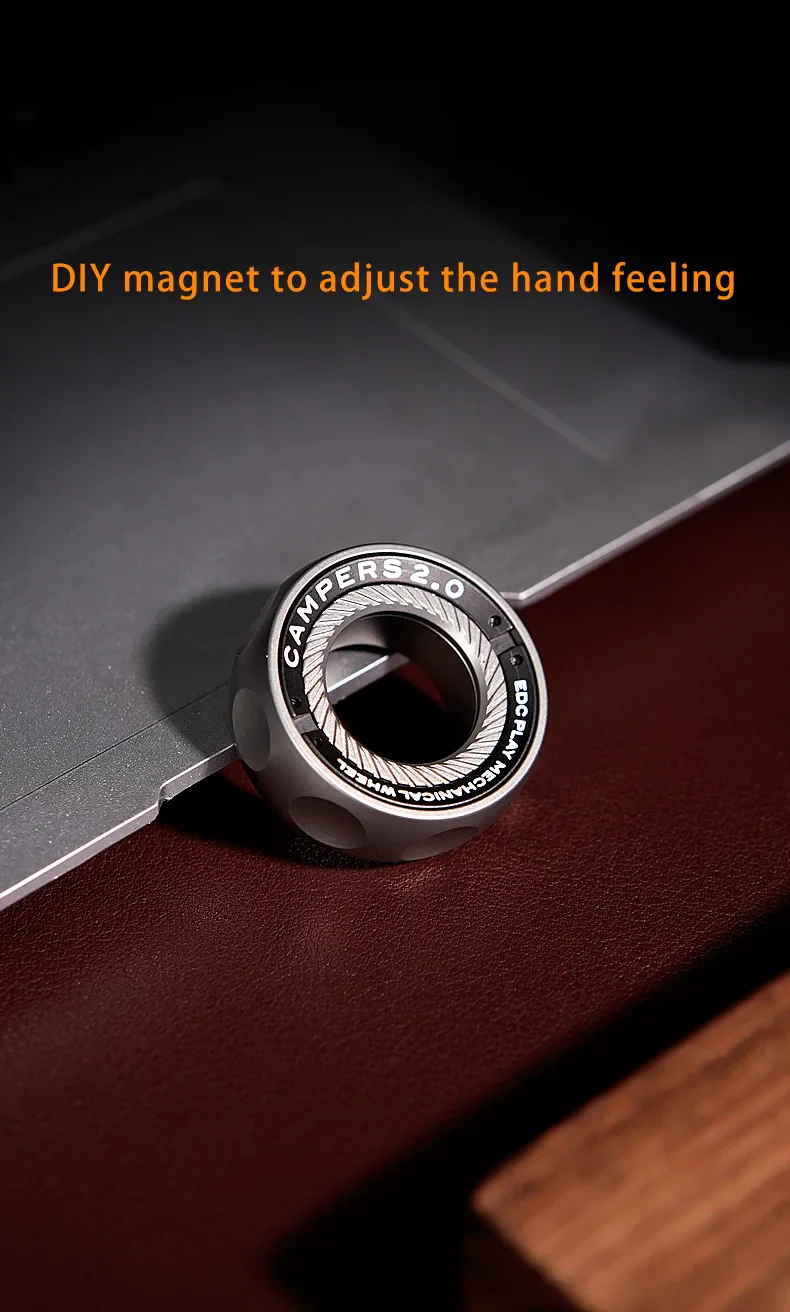 Magnetic Ratchet Fidget Ring Stainless Steel EDC Gift - Image 9