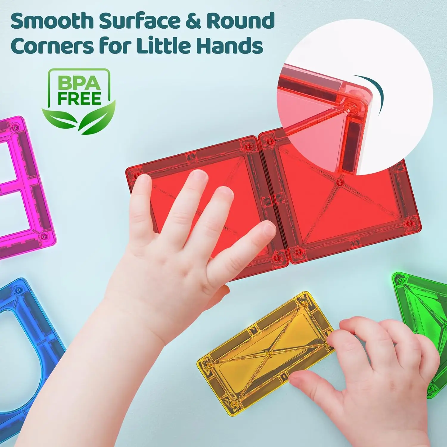 Magnetic Tiles Travel Set 56 Piece Portable STEM Building Blocks For Kids Screen Free Educational Gift Fall 2025 - Image 3