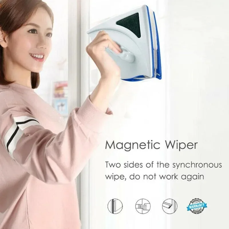 Magnetic Window Cleaner Brush - Double-Sided Glass Wiper for Household Cleaning, Safe & Durable - Image 2