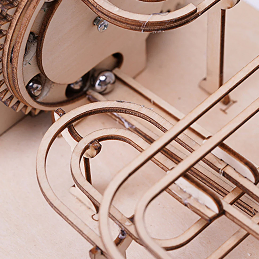 Marble Run Wooden 3D Mechanical Puzzle Kit Gear Driven Track STEM Toy Back To School 2025 Educational Gift - Image 3