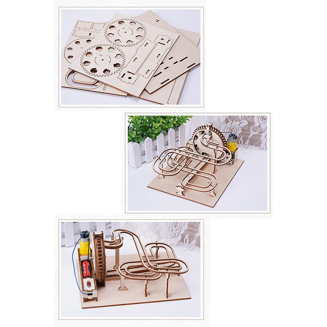 Marble Run Wooden 3D Mechanical Puzzle Kit Gear Driven Track STEM Toy Back To School 2025 Educational Gift - Image 6