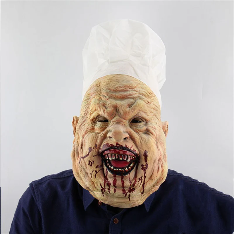 Halloween Chef Mask Full Face Bloody Horror Mask Adult - Image 4