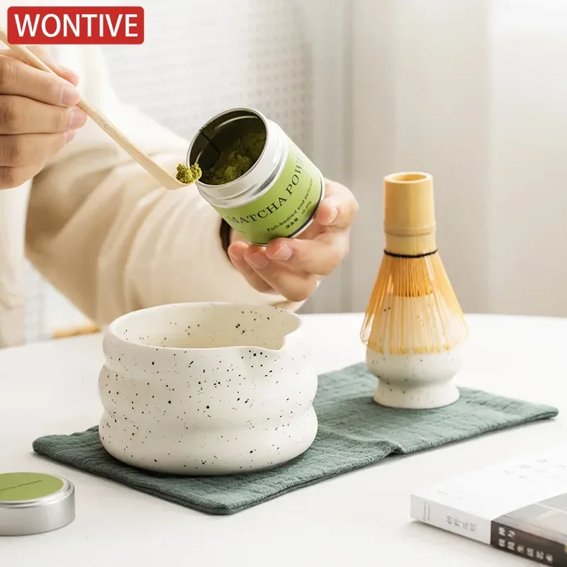 Matcha Whisk Bamboo Chasen Tea Set Tea Ceremony Essentials Fall 2025 Creates Creamy Froth Eco Friendly Gift - Image 2