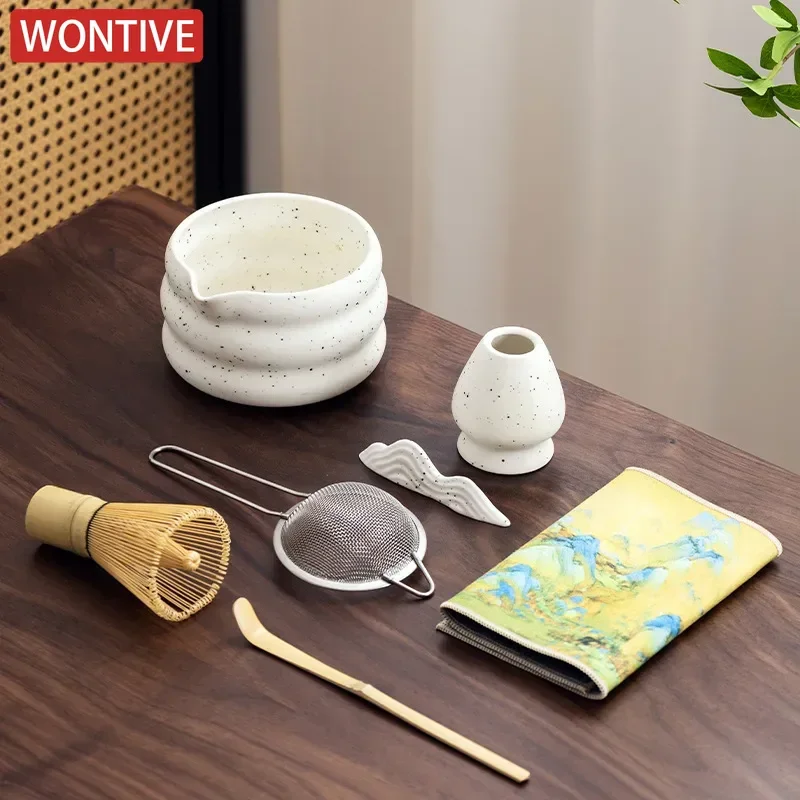 Matcha Whisk Bamboo Chasen Tea Set Tea Ceremony Essentials Fall 2025 Creates Creamy Froth Eco Friendly Gift - Image 4