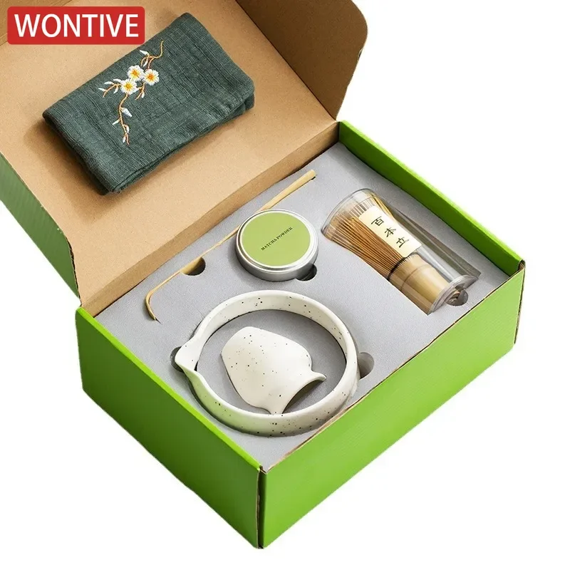 Matcha Whisk Bamboo Chasen Tea Set Tea Ceremony Essentials Fall 2025 Creates Creamy Froth Eco Friendly Gift - Image 6