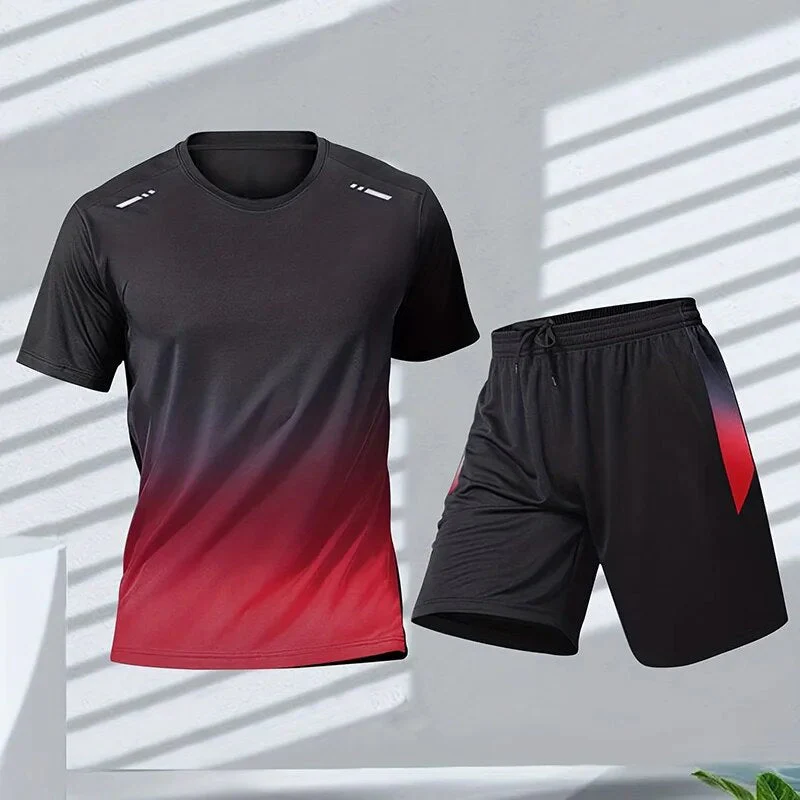 Matching Workout Sets for Women, Lightweight T-Shirt and Shorts Sports Clothing Set, Fast-Drying Fabric, Modern Fit - Image 4