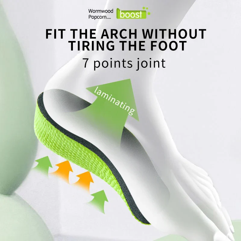 Height Increase Memory Foam Insoles With Arch Support Plantar Fascia Insole - Image 11