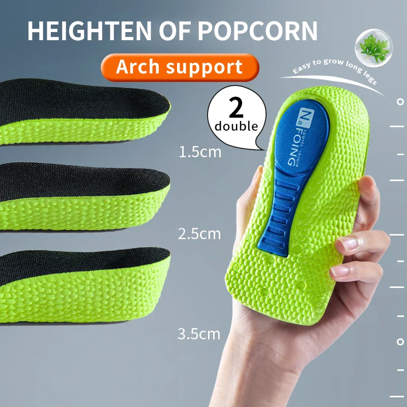 Height Increase Memory Foam Insoles With Arch Support Plantar Fascia Insole - Image 7