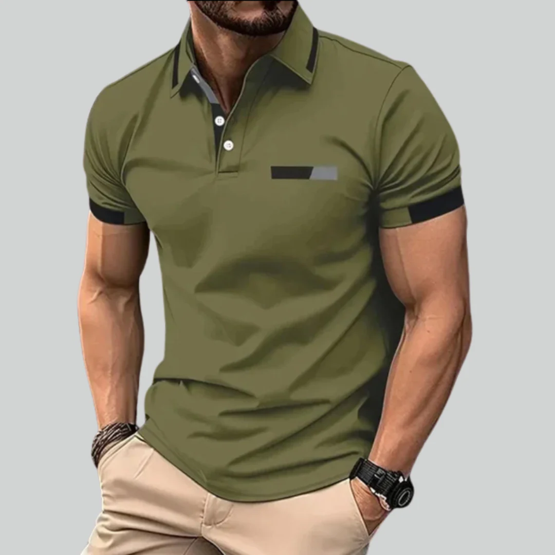 Short Sleeve Polo Shirt - Summer Casual Lapel Sports Polos Gift For Men - Image 3