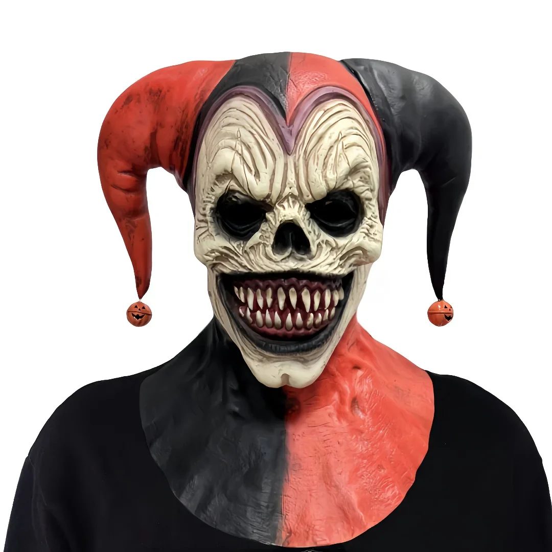 Clown Mask Latex Horned Skull Scary Halloween Cosplay - Image 10