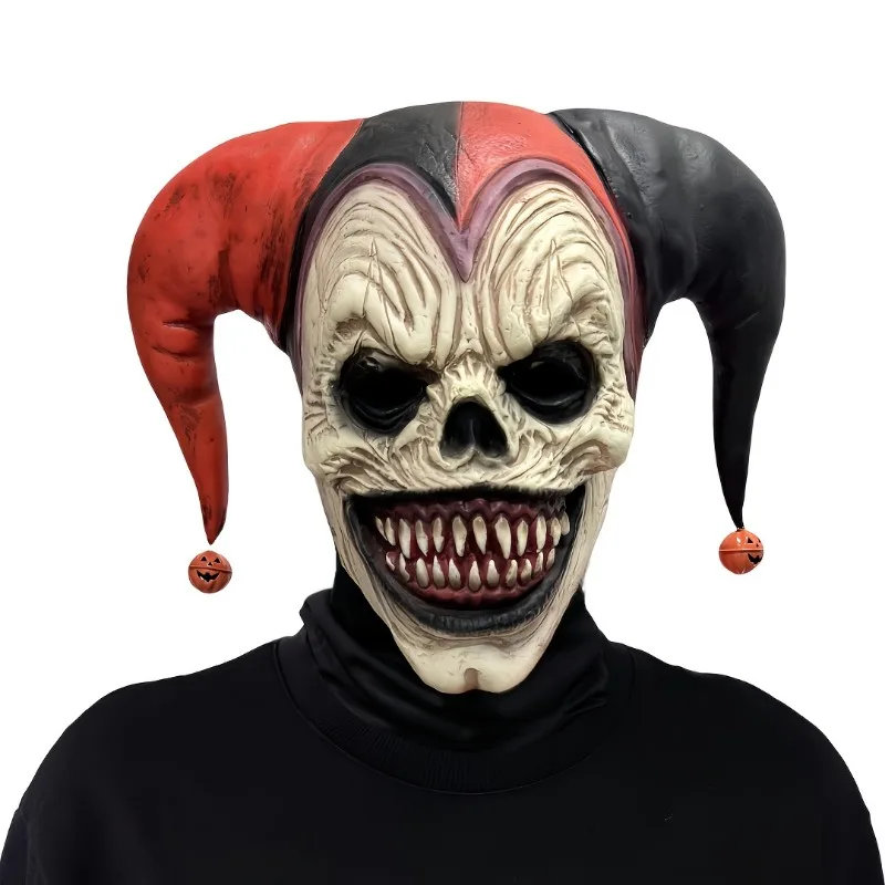 Clown Mask Latex Horned Skull Scary Halloween Cosplay - Image 4