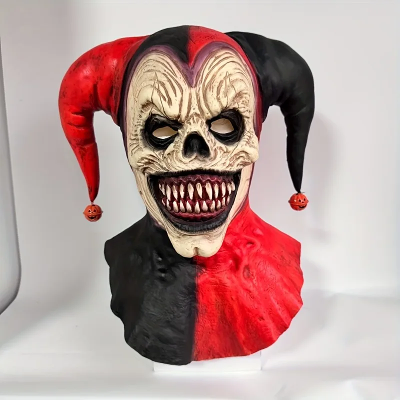Clown Mask Latex Horned Skull Scary Halloween Cosplay - Image 6