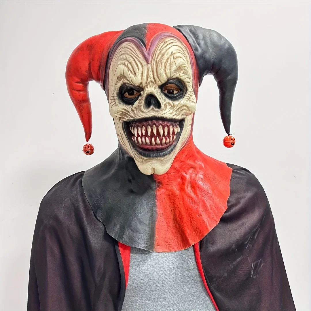 Clown Mask Latex Horned Skull Scary Halloween Cosplay - Image 8