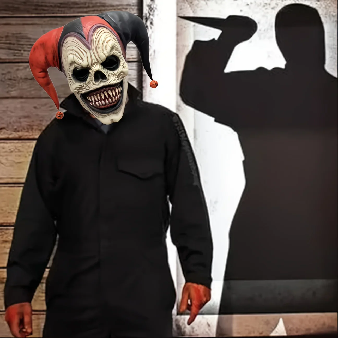 Clown Mask Latex Horned Skull Scary Halloween Cosplay - Image 9