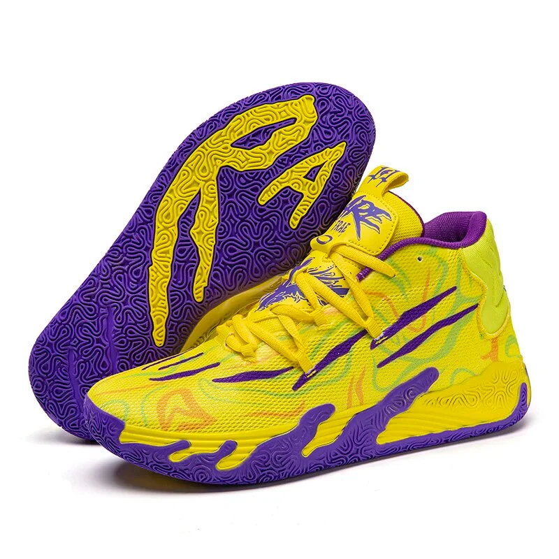 Men's Basketball Shoes, Breathable Fabric, Anti-Slip Sole, Optimal Grip for Indoor and Outdoor Performance - Image 4