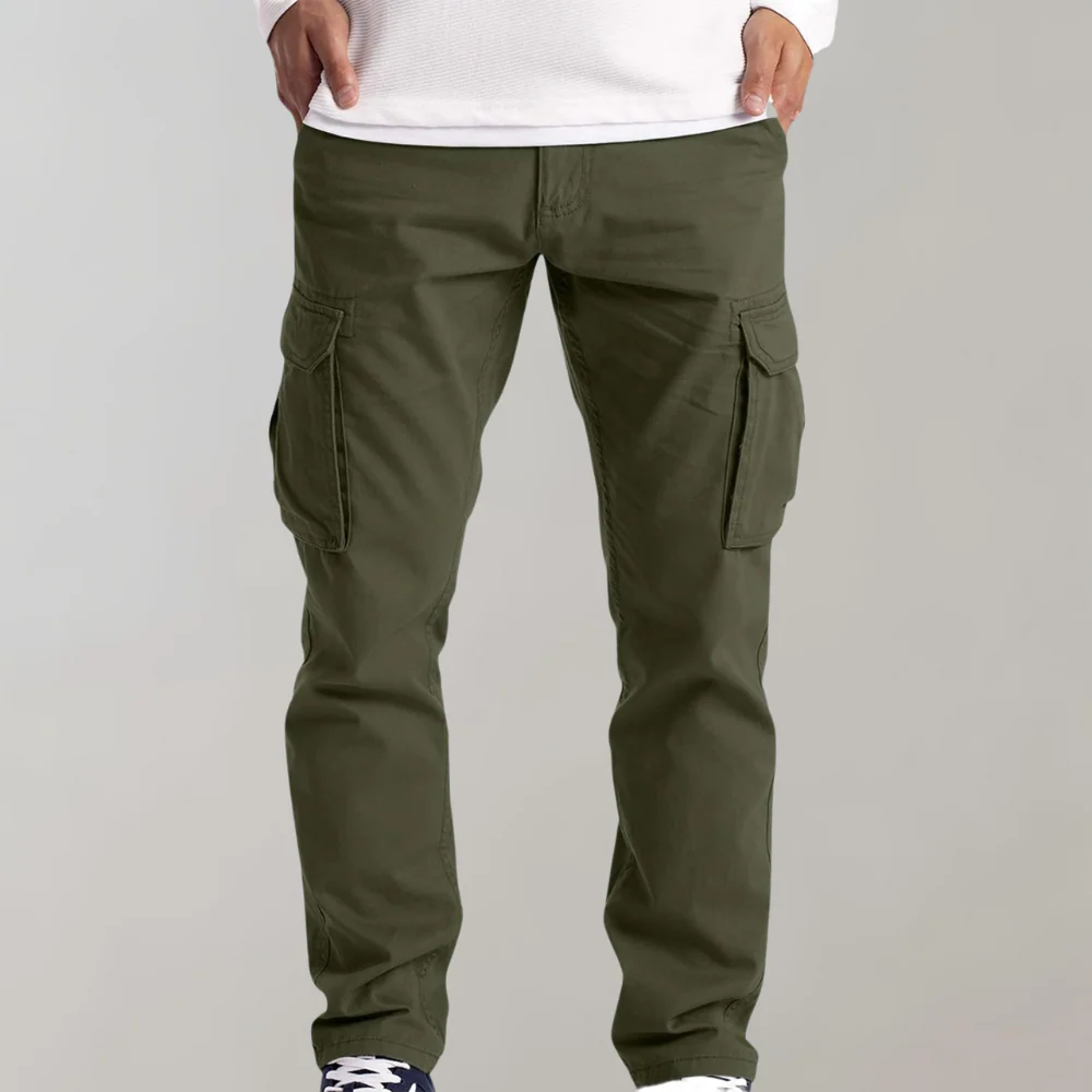 Mens Cargo Pants with Spacious Pockets and Comfortable Fit for Everyday Wear