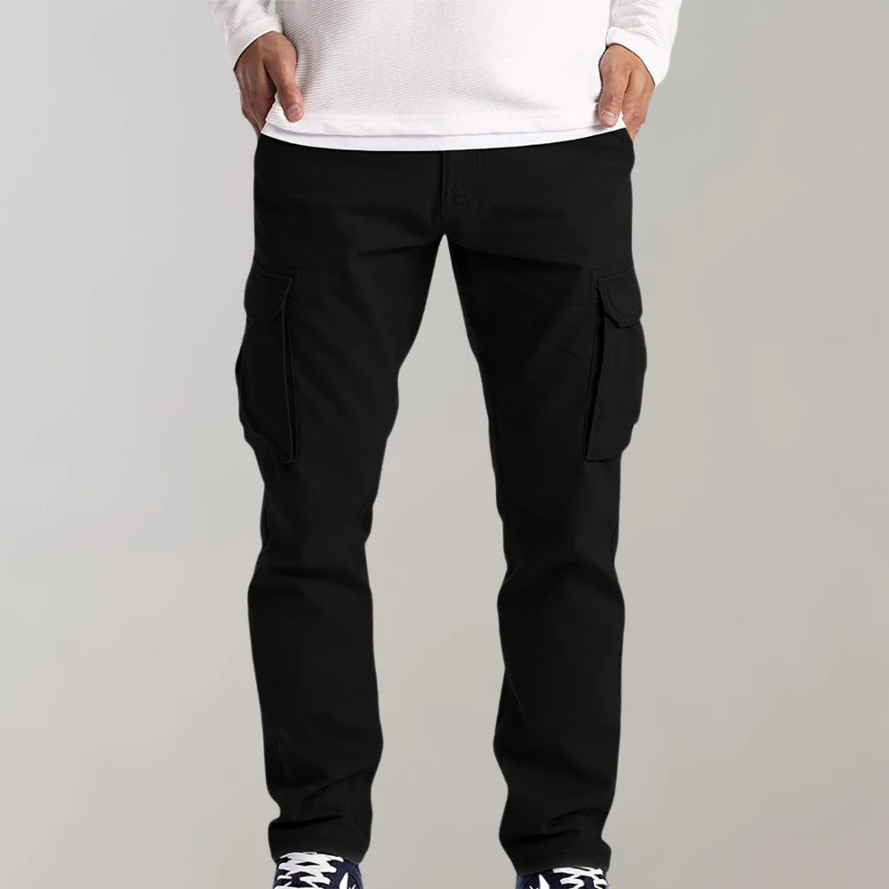 Mens Cargo Pants with Spacious Pockets and Comfortable Fit for Everyday Wear - Image 3
