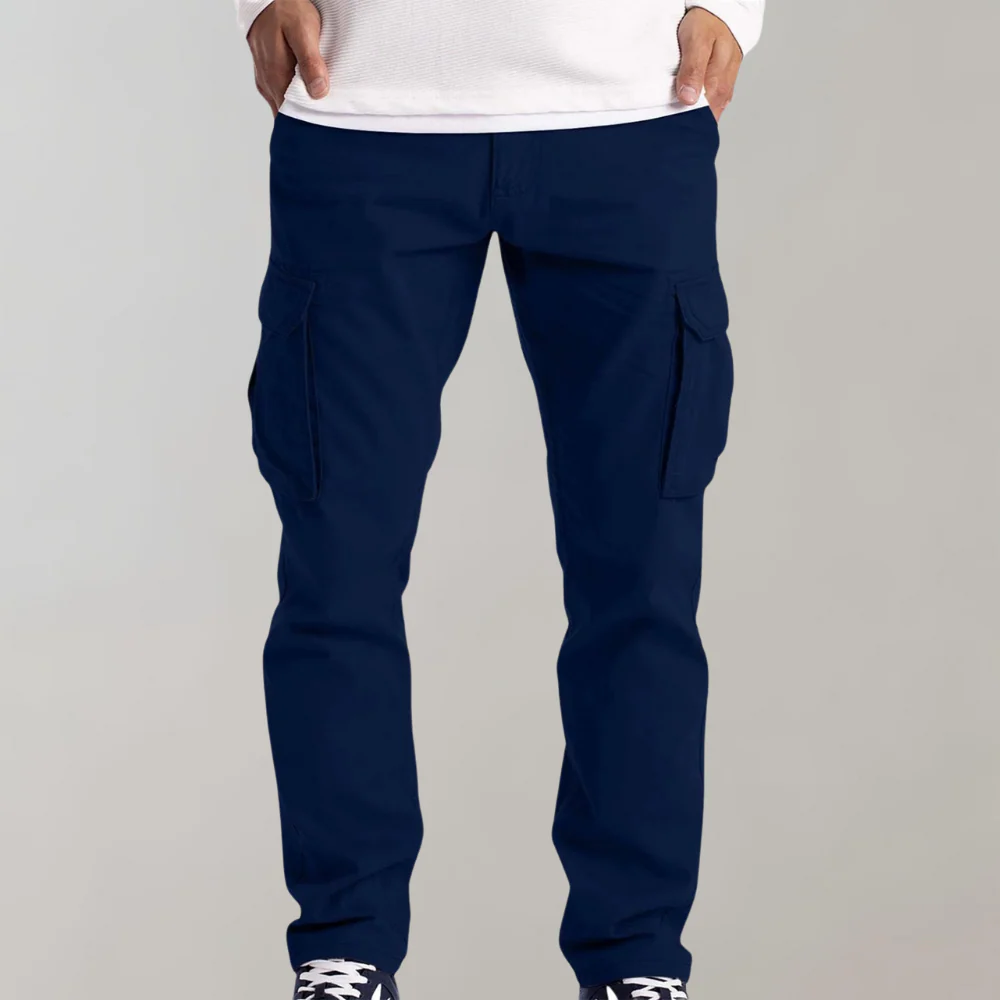 Mens Cargo Pants with Spacious Pockets and Comfortable Fit for Everyday Wear - Image 9