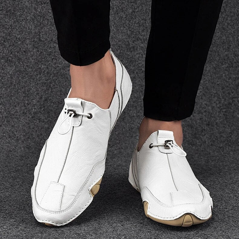 Men's Black Penny Loafers, Real Leather Casual and Formal Shoes, Lightweight Comfort, Available in Multiple Sizes - Image 4