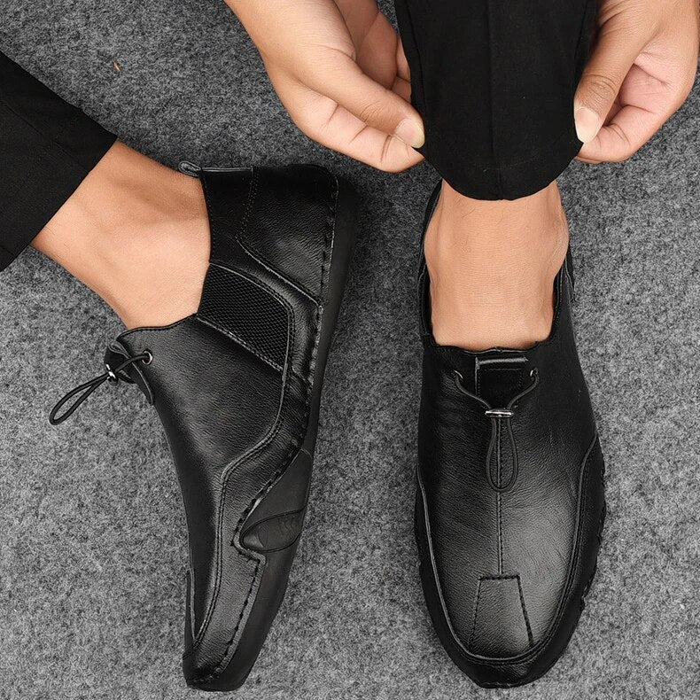 Men's Black Penny Loafers, Real Leather Casual and Formal Shoes, Lightweight Comfort, Available in Multiple Sizes - Image 9