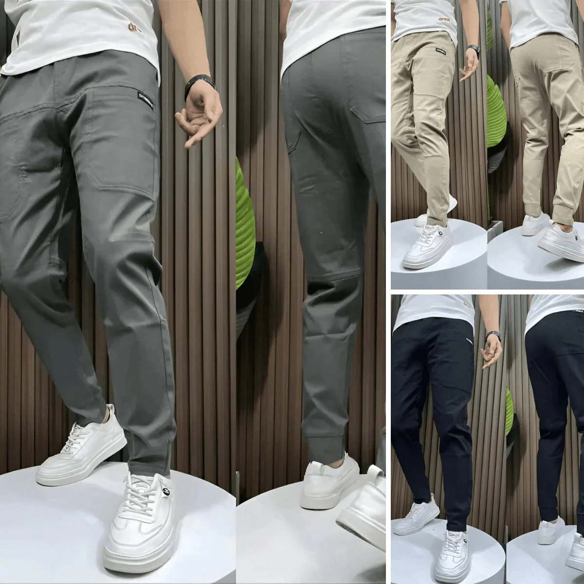Mens Cargo Pants - Lightweight Stretch Trousers for Ultimate Comfort, Sizes 29-37 - Image 2