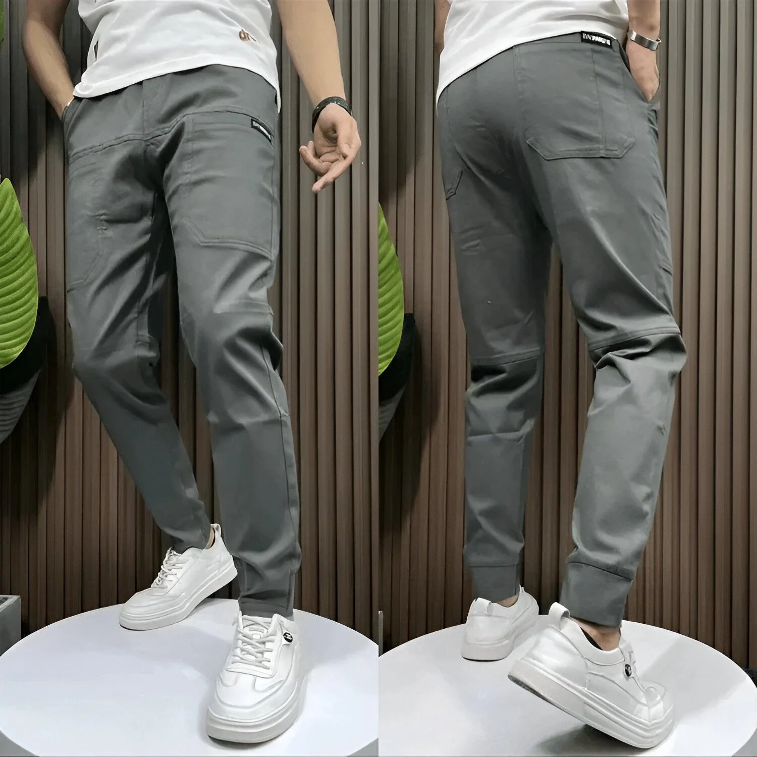 Mens Cargo Pants - Lightweight Stretch Trousers for Ultimate Comfort, Sizes 29-37 - Image 3