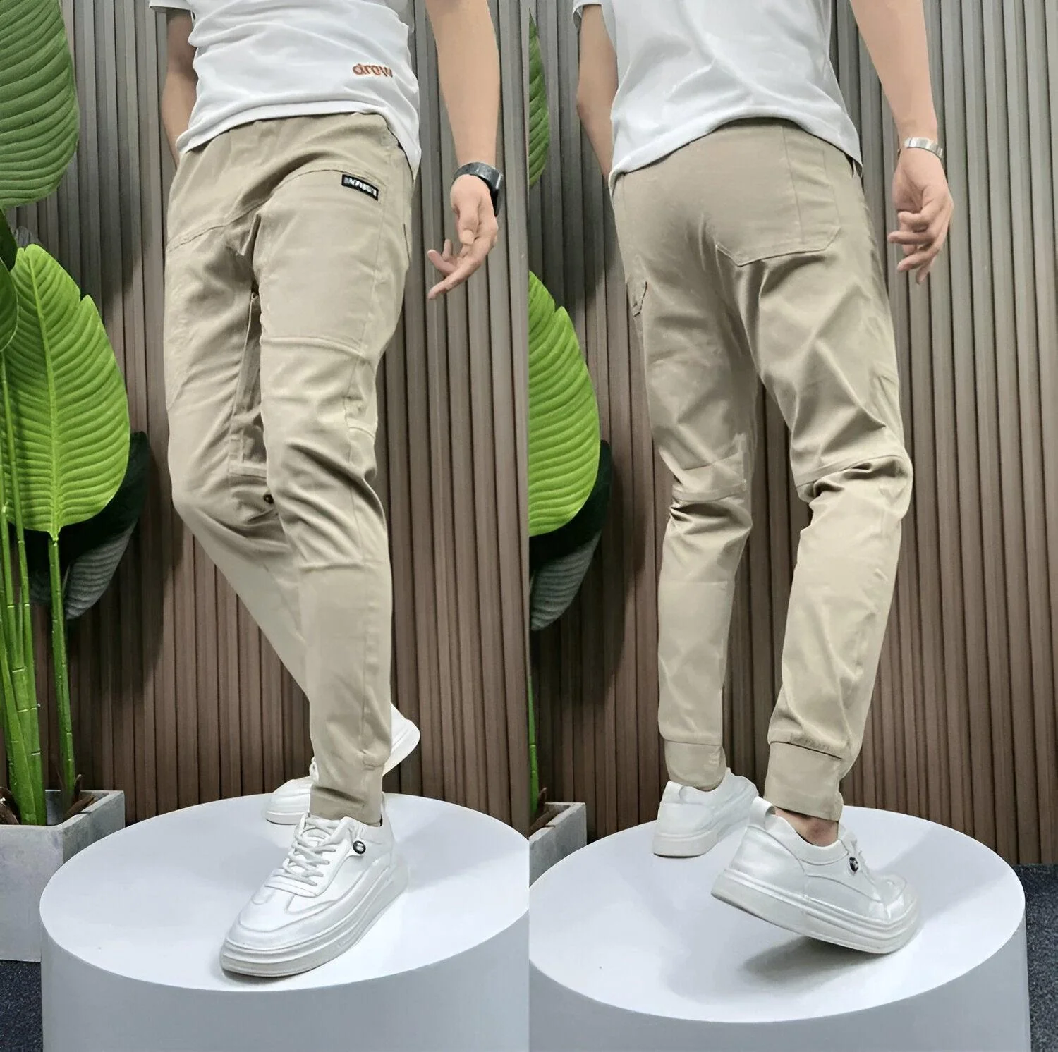 Mens Cargo Pants - Lightweight Stretch Trousers for Ultimate Comfort, Sizes 29-37 - Image 4