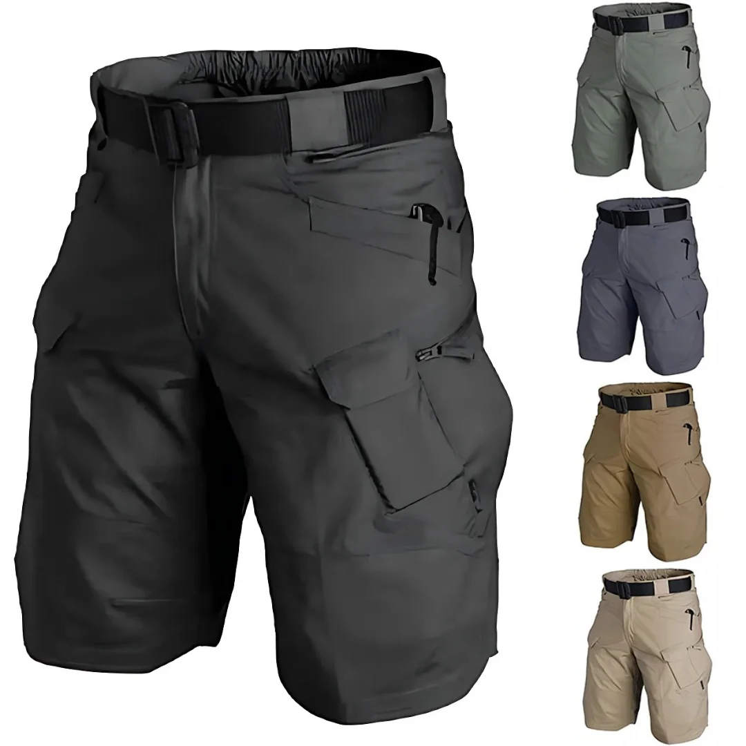 Men's Cargo Shorts with 7 Pockets, Lightweight Water-Repellent Fabric for Outdoor Adventures - Image 2