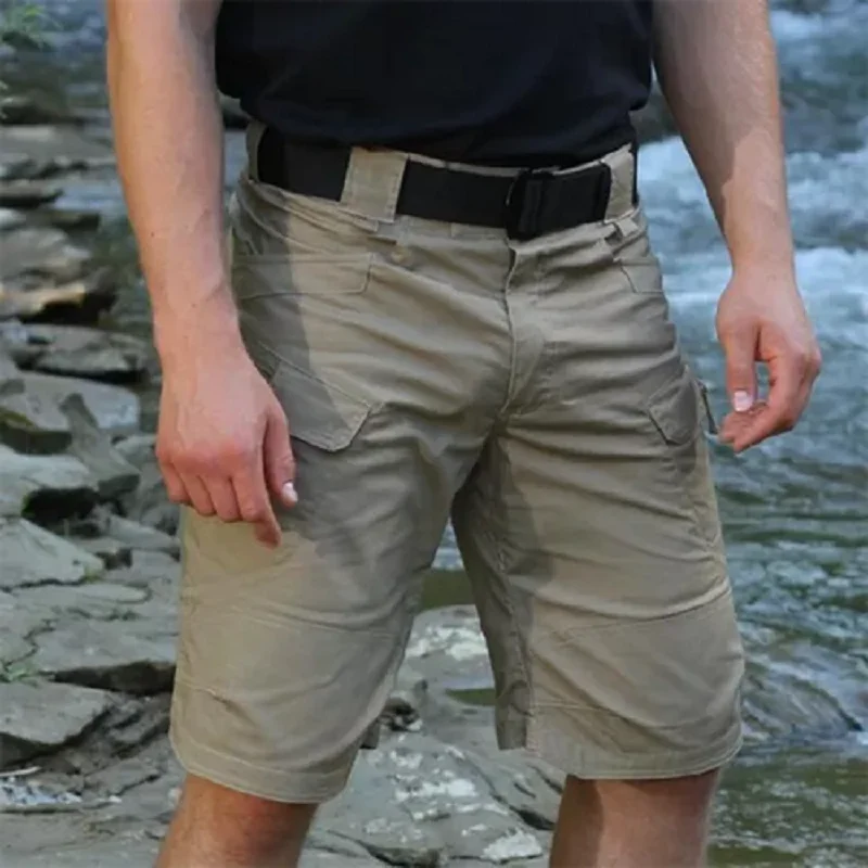 Men's Cargo Shorts with 7 Pockets, Lightweight Water-Repellent Fabric for Outdoor Adventures - Image 3