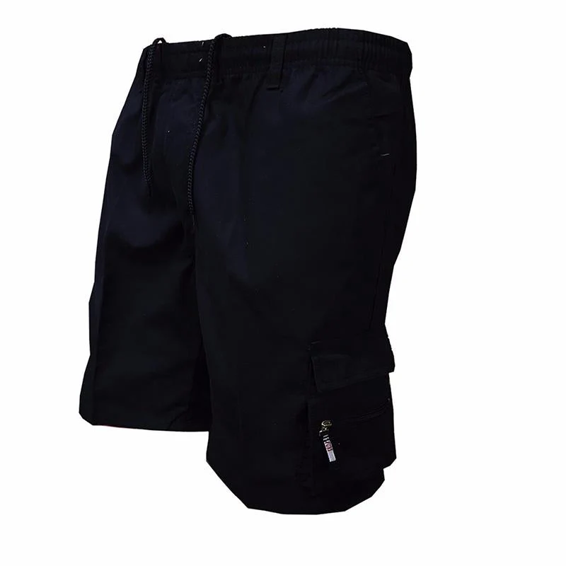 Men's Cargo Shorts with Elastic Waist, 6 Pockets, Cotton Blend for Comfort and Versatile Style - Image 11