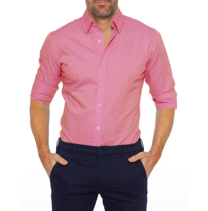 Men's Casual Oxford Zipper Shirt - Elastic Cotton Slim Fit for All Seasons - Image 5
