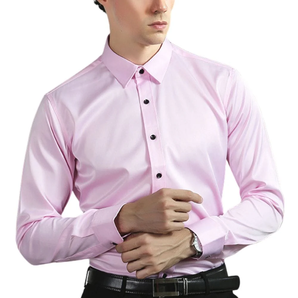 Men's Elastic Comfort Shirt, Wrinkle-Free, Breathable Fabric, Quick Drying, Regular Fit for All Occasions - Image 13