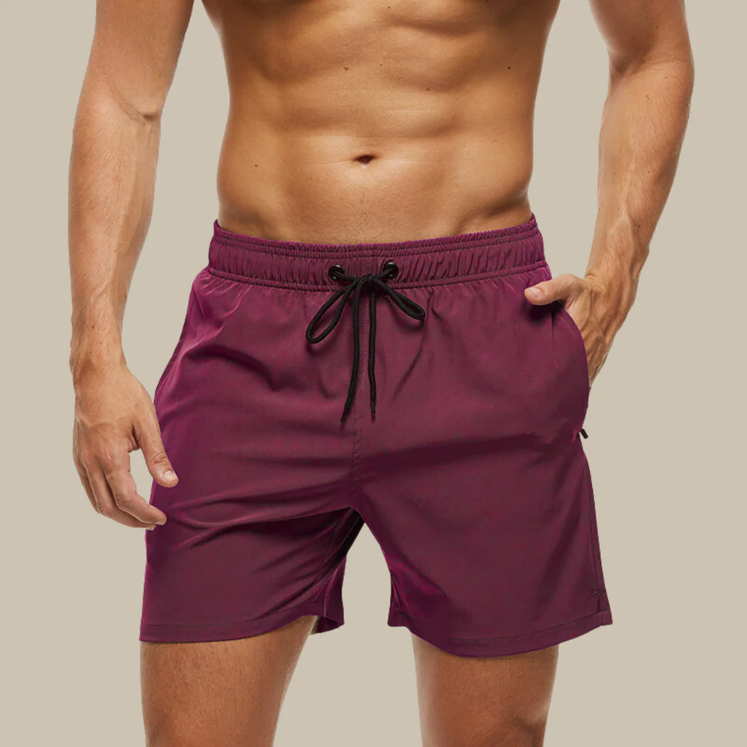 Men's Fast-Drying Swim Trunks with Adjustable Cord Closure, Stretch Cut Bathing Suits for Beach and Pool Activities - Image 12